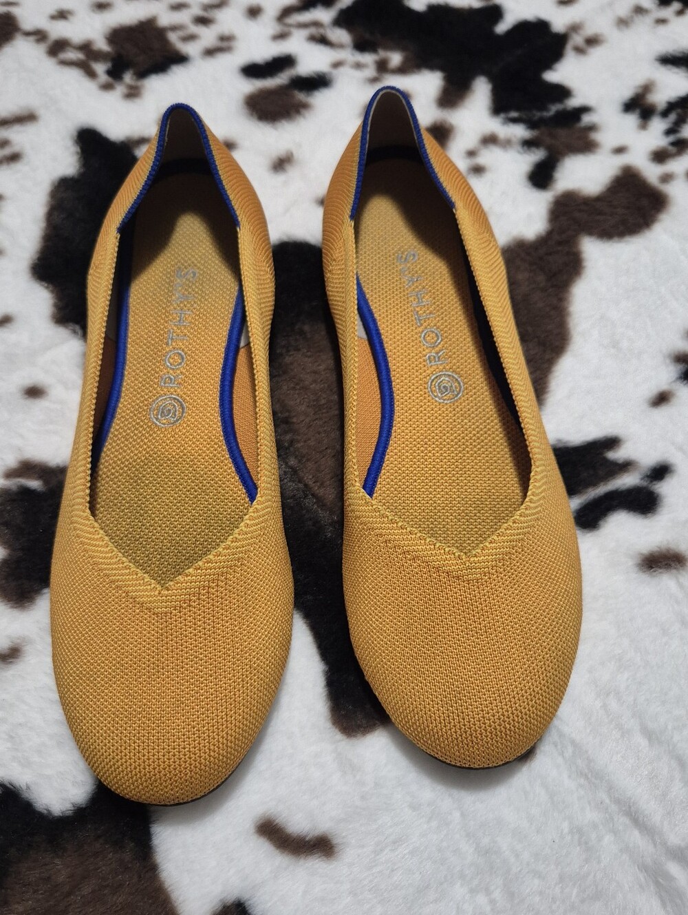 Rothy's Women's The  Lemondrop Knit Fabric Rounded Toe Yellow Ballet Flats-12